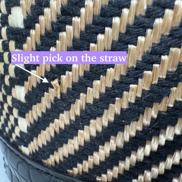 SAM EDELMAN Oval Crossbody Bag/Purse/Straw/Pre-Owned never used - Picture 5 of 15